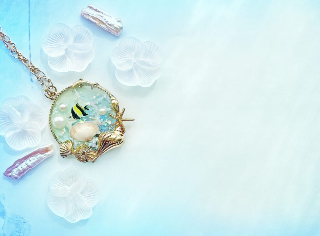 海をモチーフにしたレジン