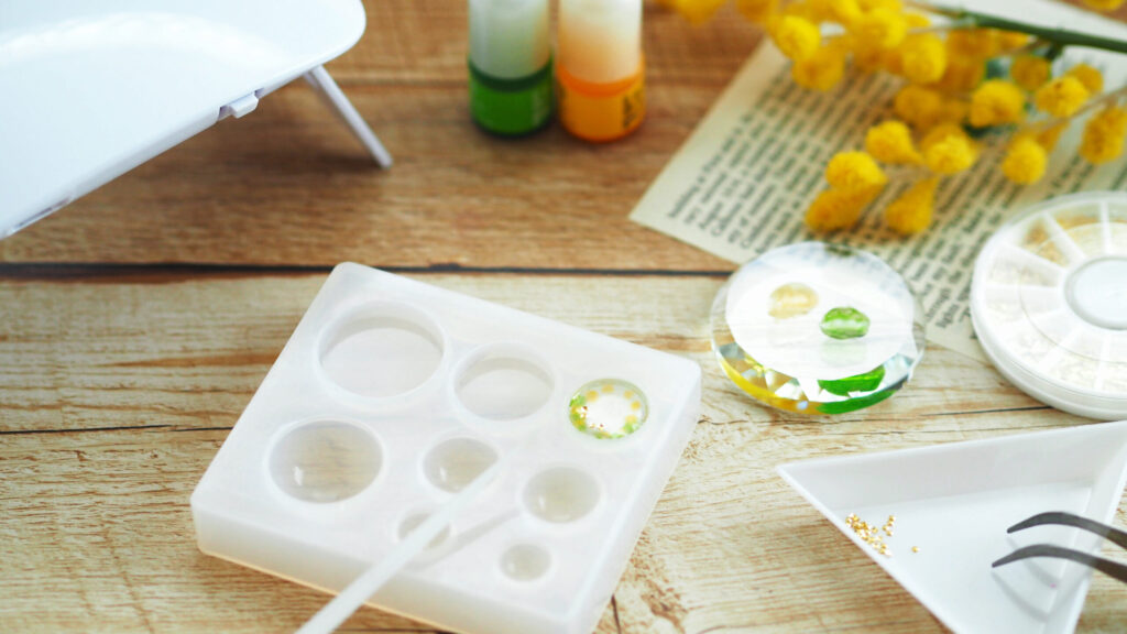 曇りのないレジン作品
